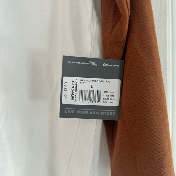 Eddie Bauer NWT 3/4 sleeve top - Picture 2 of 3